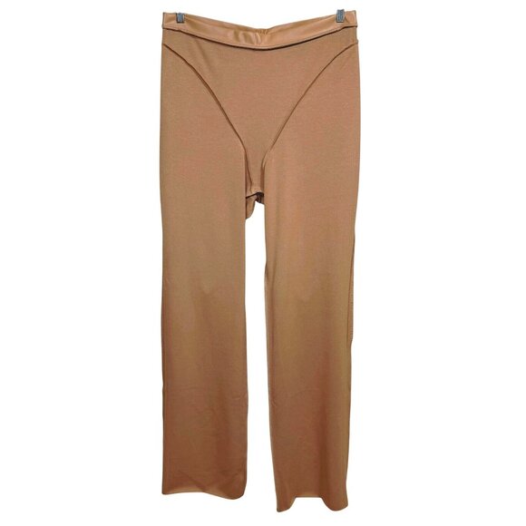 SKIMS Faux Leather Tube Top + Boot Cut Pant Set Sienna 3X - Picture 11 of 16